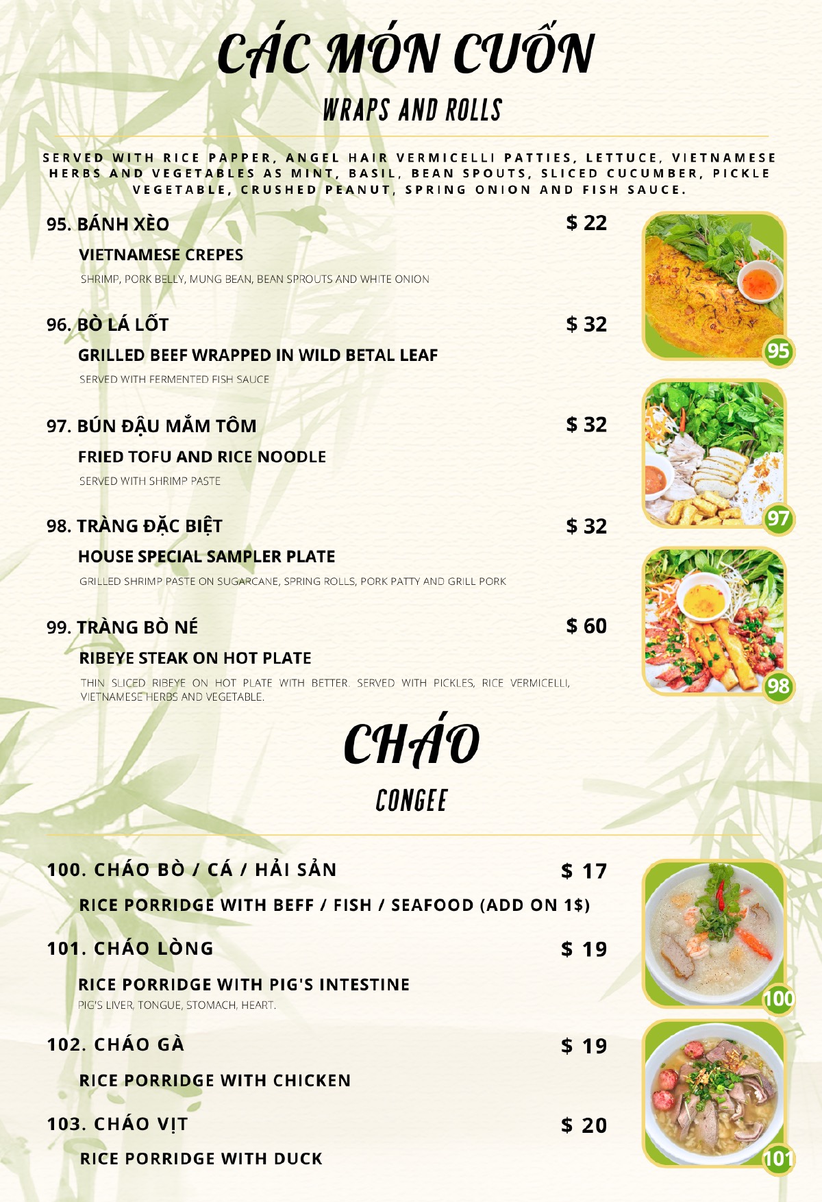 Phở Quê Hương Chinatown menu — page 10 of 16