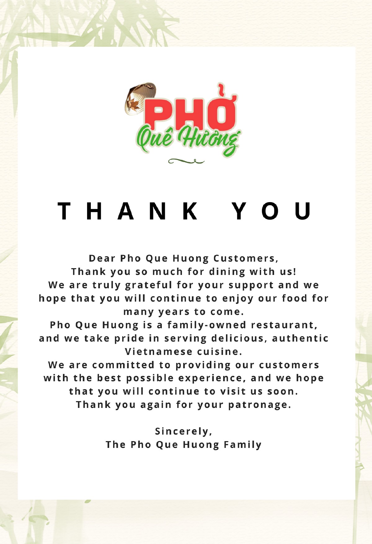 Phở Quê Hương Chinatown menu — page 15 of 16